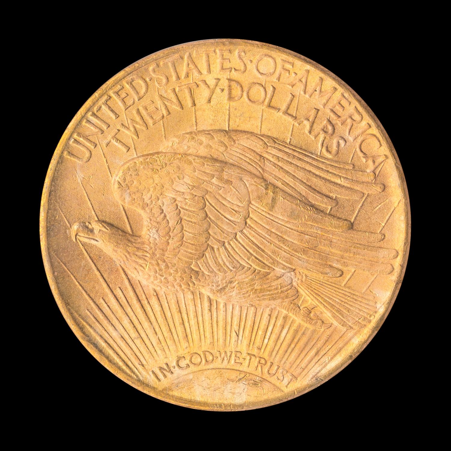 A United States 1909-S St. Gaudens $20 Gold Coin