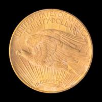 A United States 1909-S St. Gaudens $20 Gold Coin