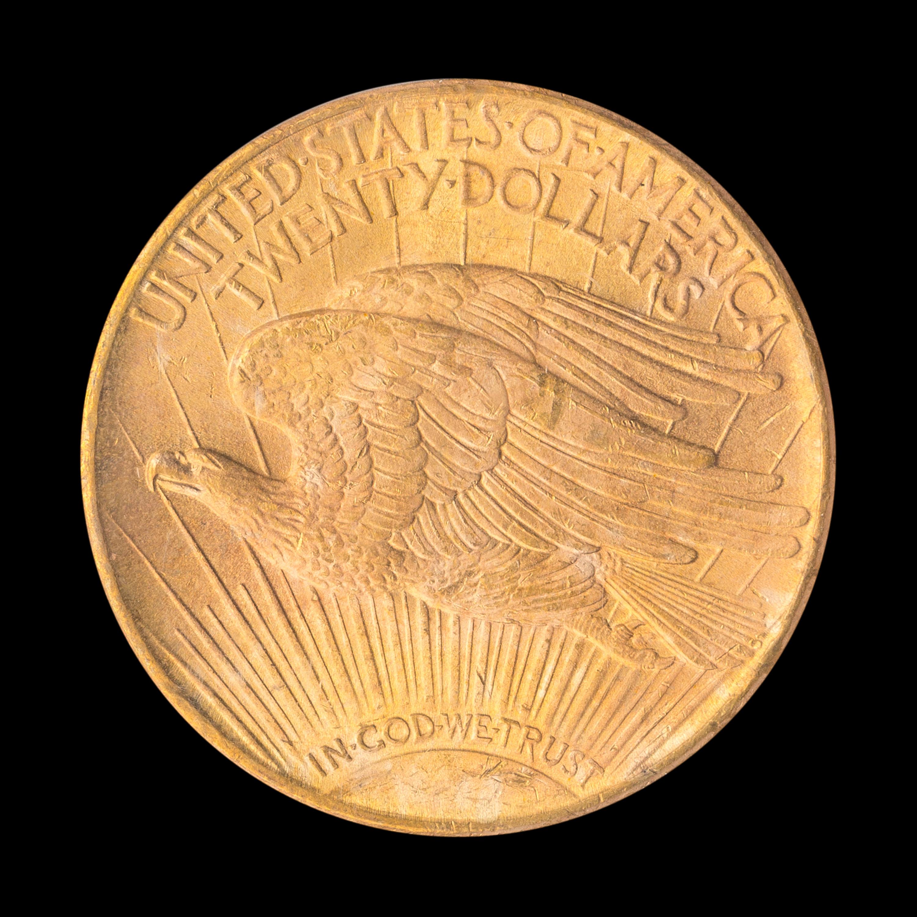A United States 1909-S St. Gaudens $20 Gold Coin