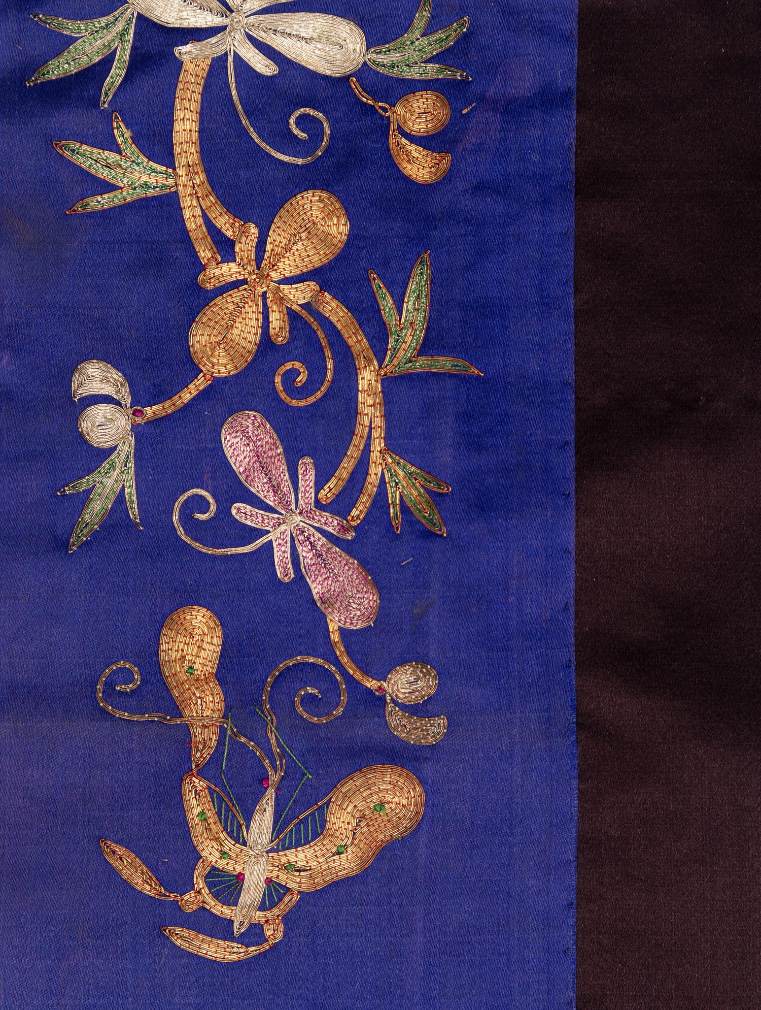 Two Black Ground Embroidered Silk Lady's Coats