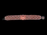 A Chinese Coral Necklace and Bracelet Set