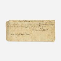 [Americana] Adams, John Annotated Promissory Note