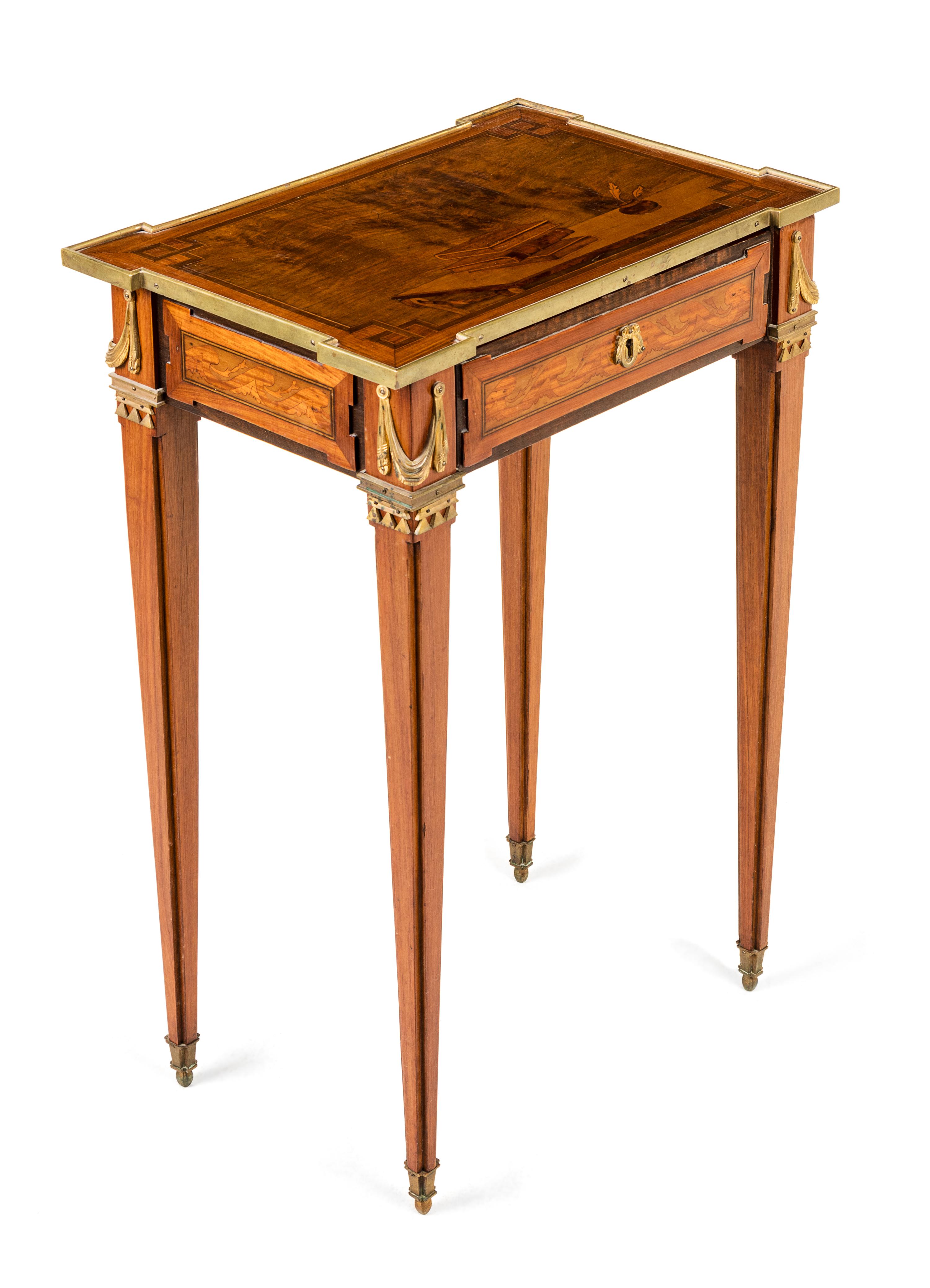A Louis XVI Marquetry Writing Table