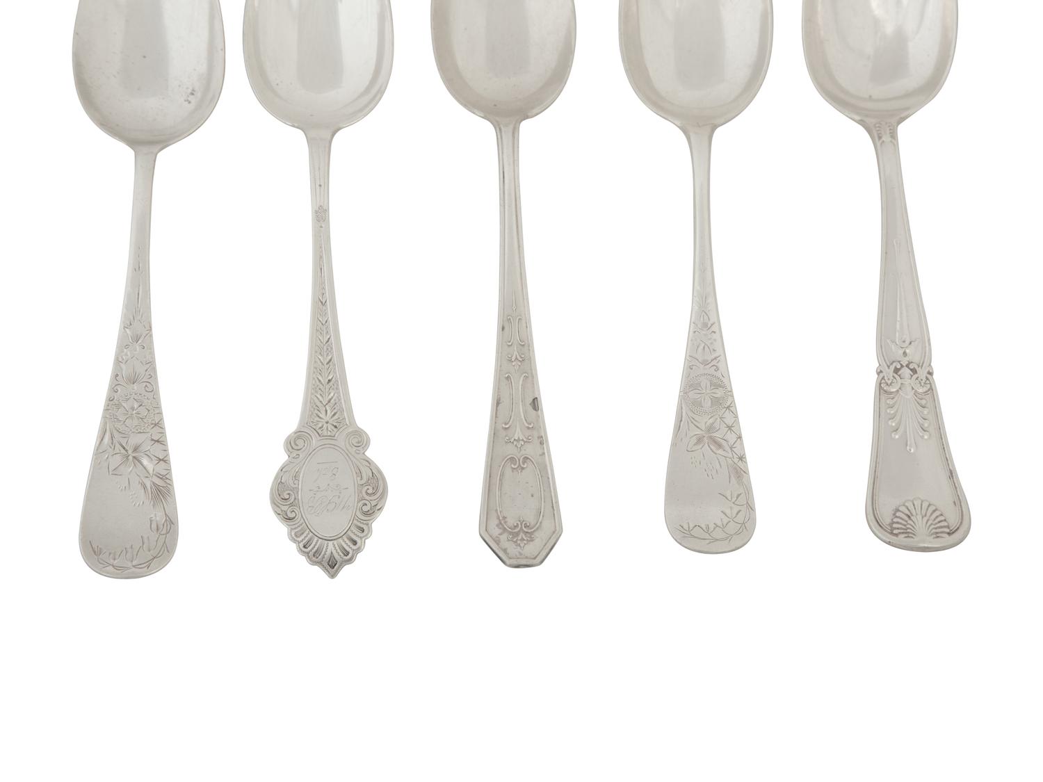 An Assorted Group of American Silver Flatware