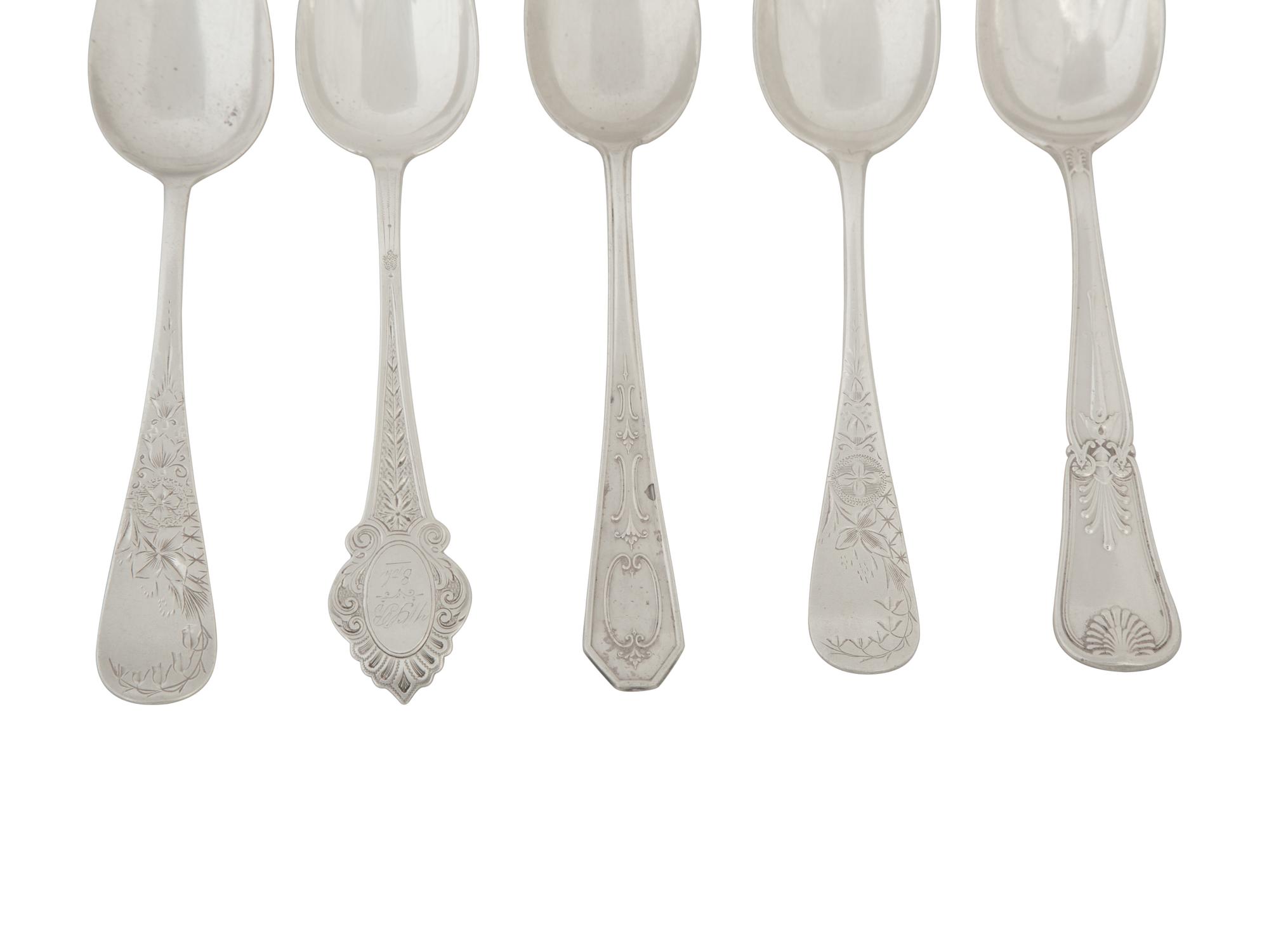 An Assorted Group of American Silver Flatware