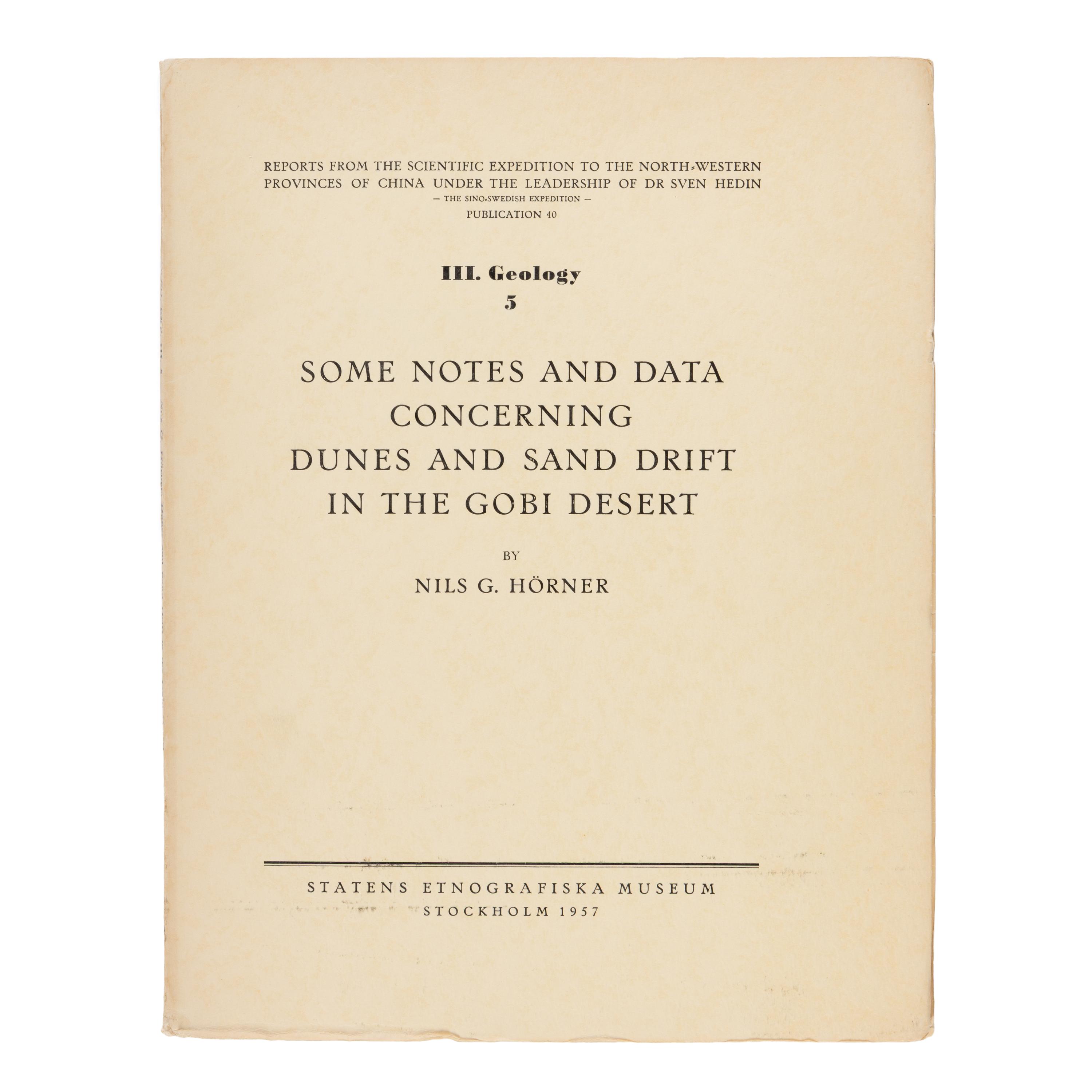 [Travel & Exploration]. (Hedin, Sven). Reports from the Scientific Expedition to the North-Western Provinces of China Under the Leadership of Dr. Sven Hedin