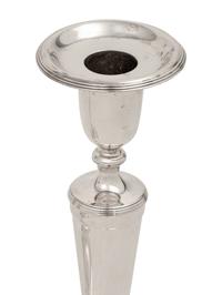 A Pair of Tiffany and Co. Silver Candlesticks
