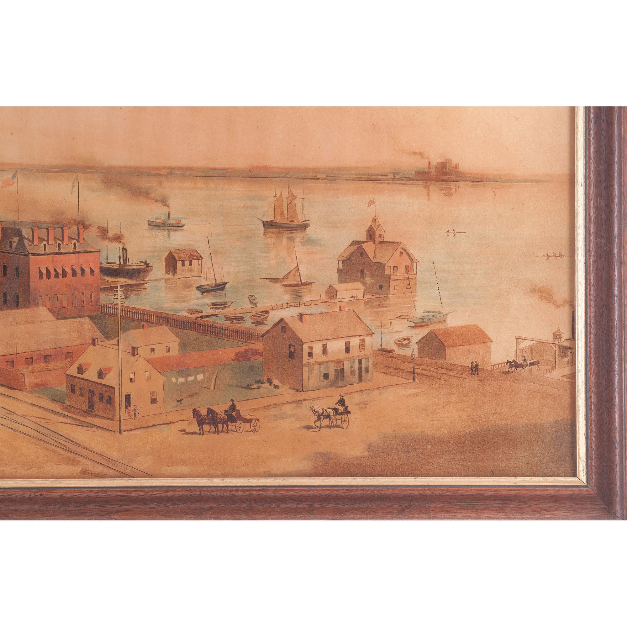 Bird's Eye View of Detroit Factory Parke Davis & Co. Lithograph
