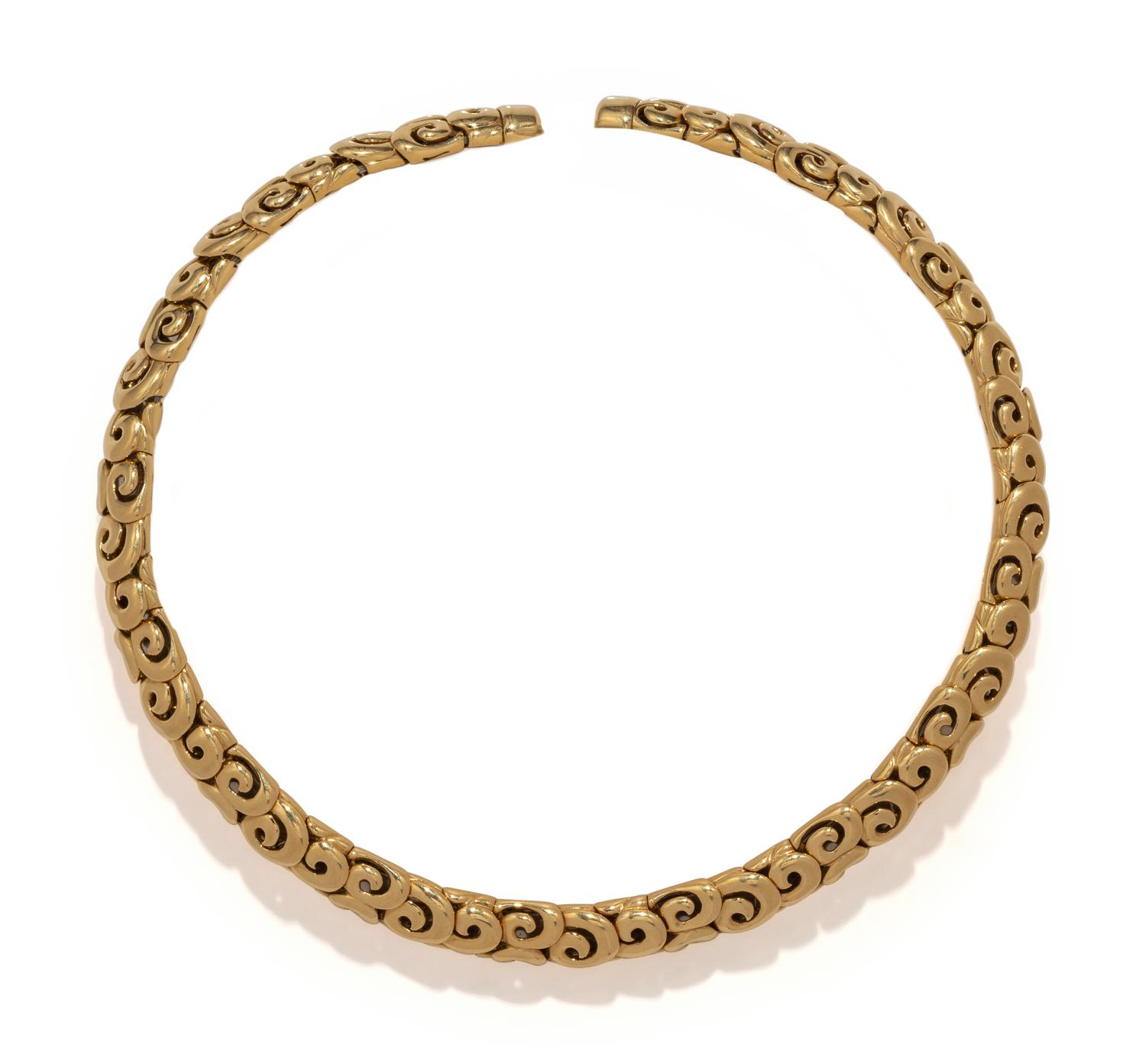 JEAN VITAU, YELLOW GOLD COLLAR NECKLACE