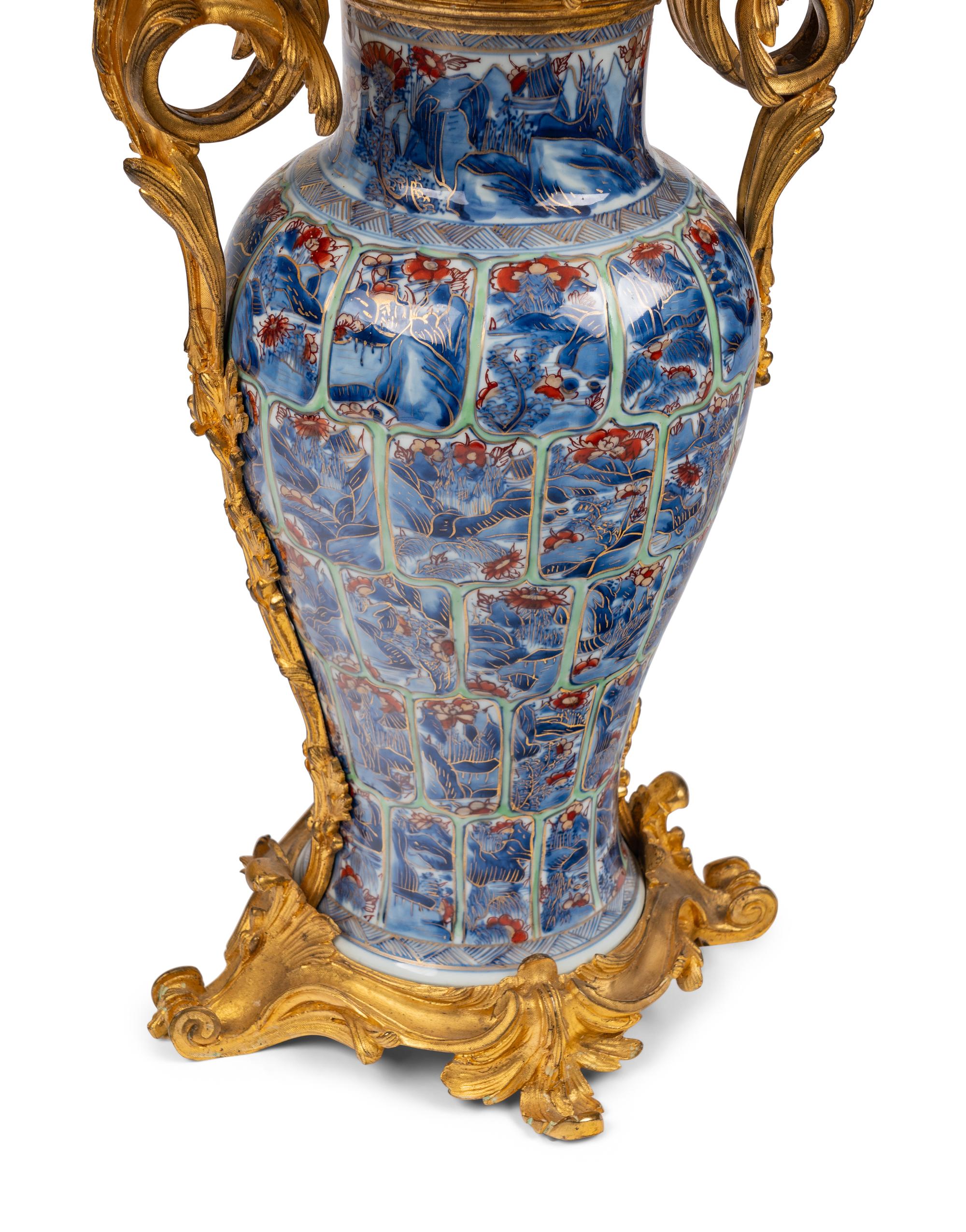 A French Gilt Bronze Mounted Chinese Export Porcelain Vase