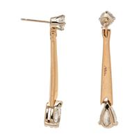 YELLOW GOLD AND DIAMOND EARRINGS