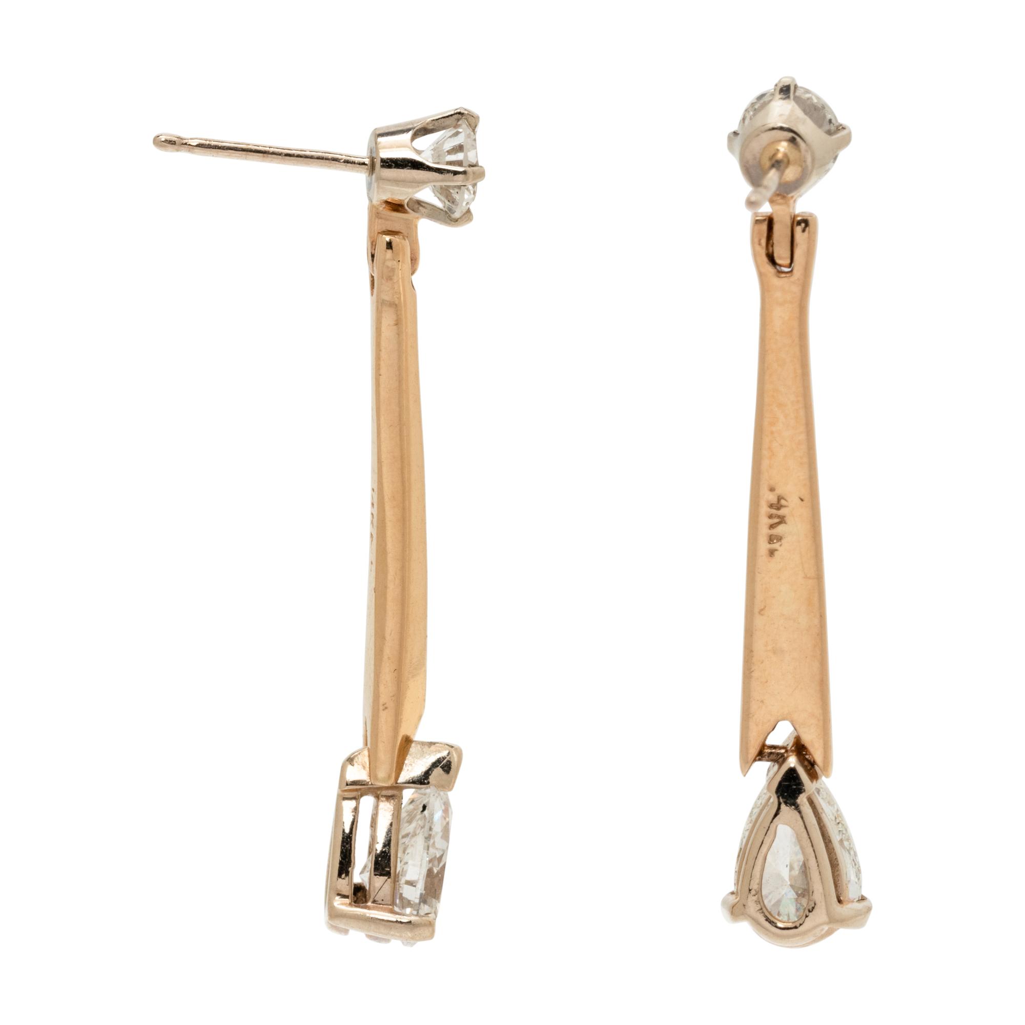 YELLOW GOLD AND DIAMOND EARRINGS