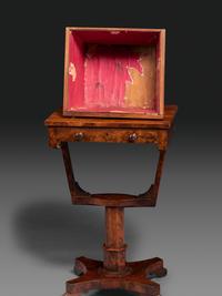 A Late Classical Figured Mahogany Sewing Table