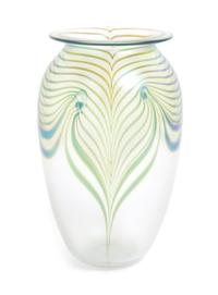 Robert Eickholt, COLUMBUS, OHIO, 1989, an iridescent glass vase