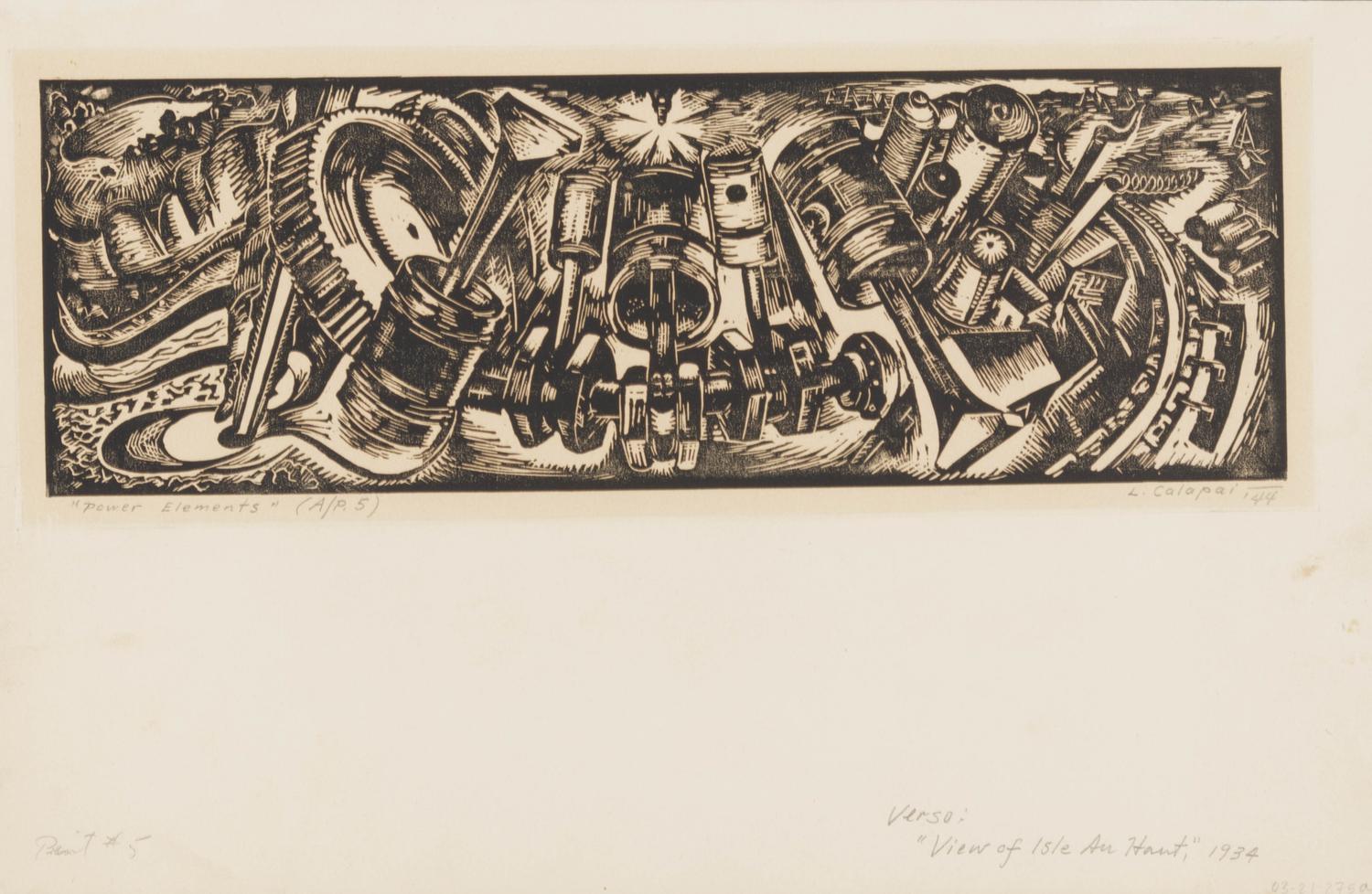 Power Elements , 1944, Untitled , 1948 and Untitled , 1948