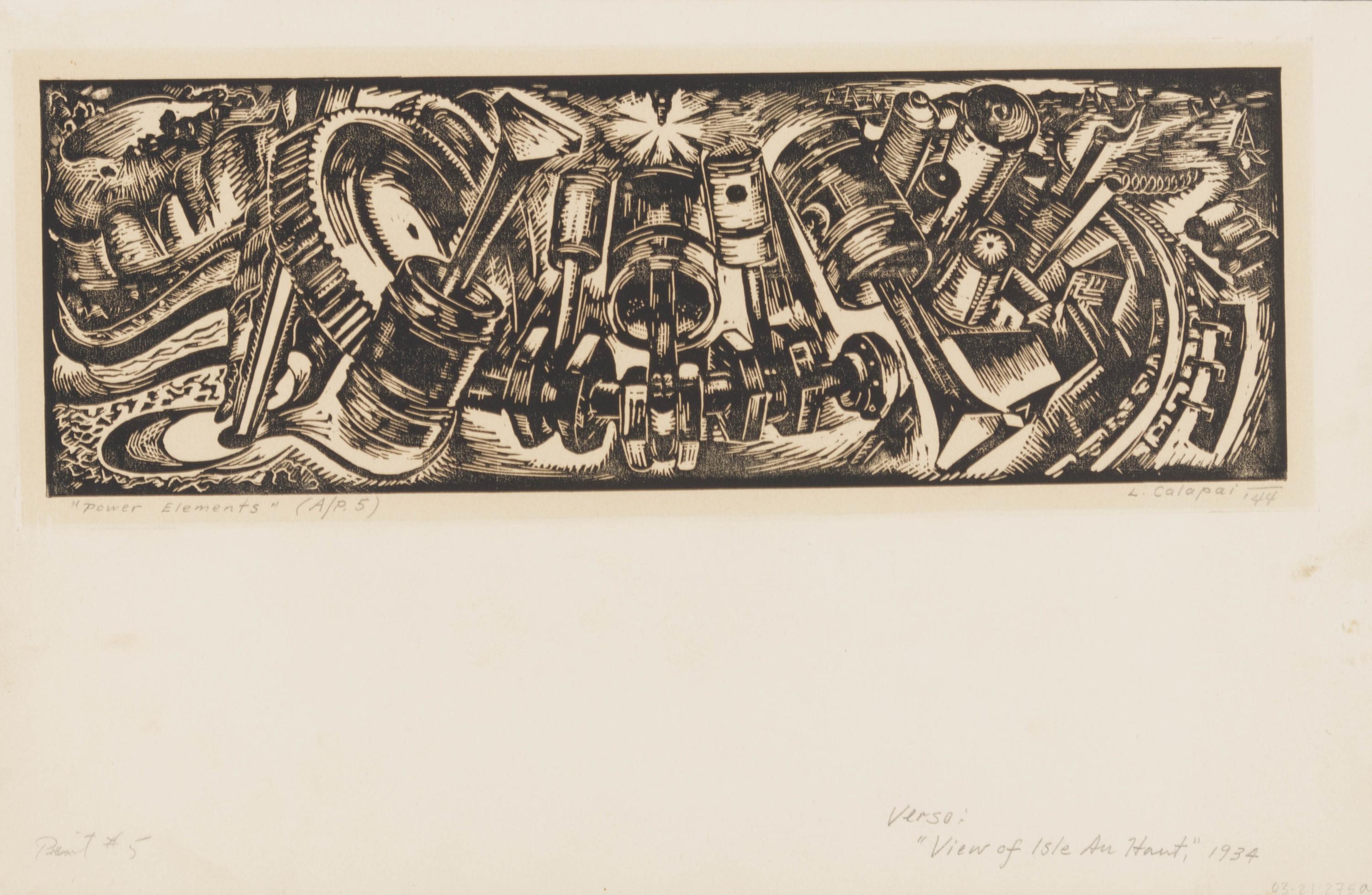 Power Elements , 1944, Untitled , 1948 and Untitled , 1948