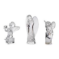 A Group of Three Baccarat Angel Figures