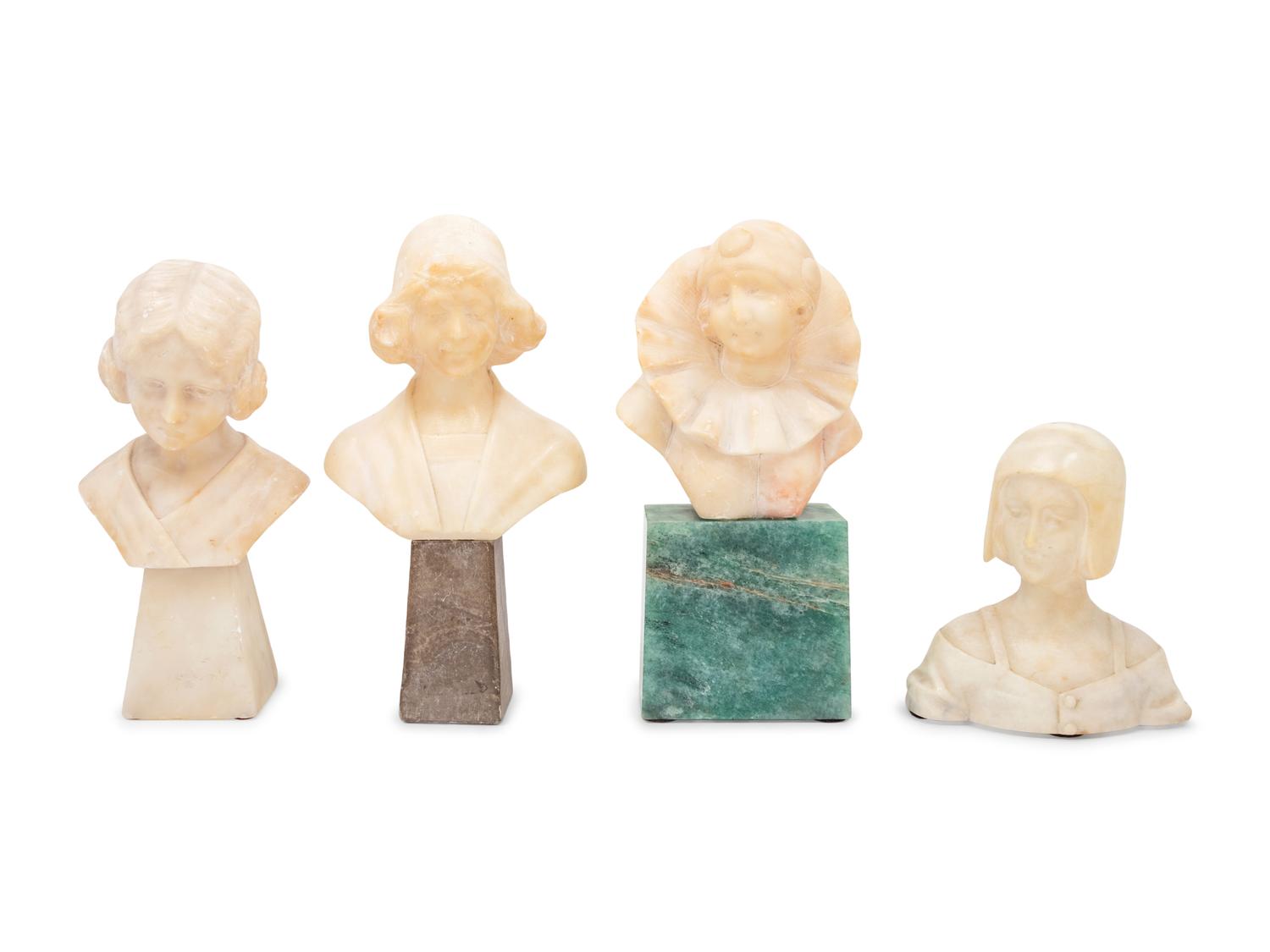Four Italian Alabaster Busts
