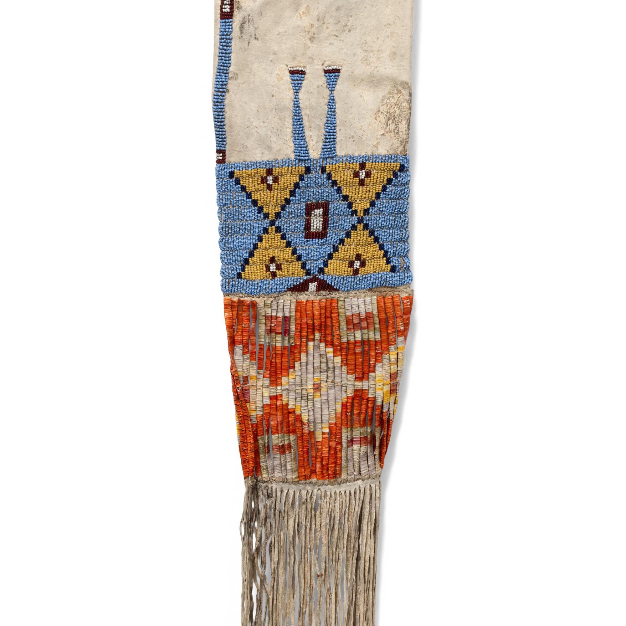 Sioux Beaded Hide Tobacco Bag