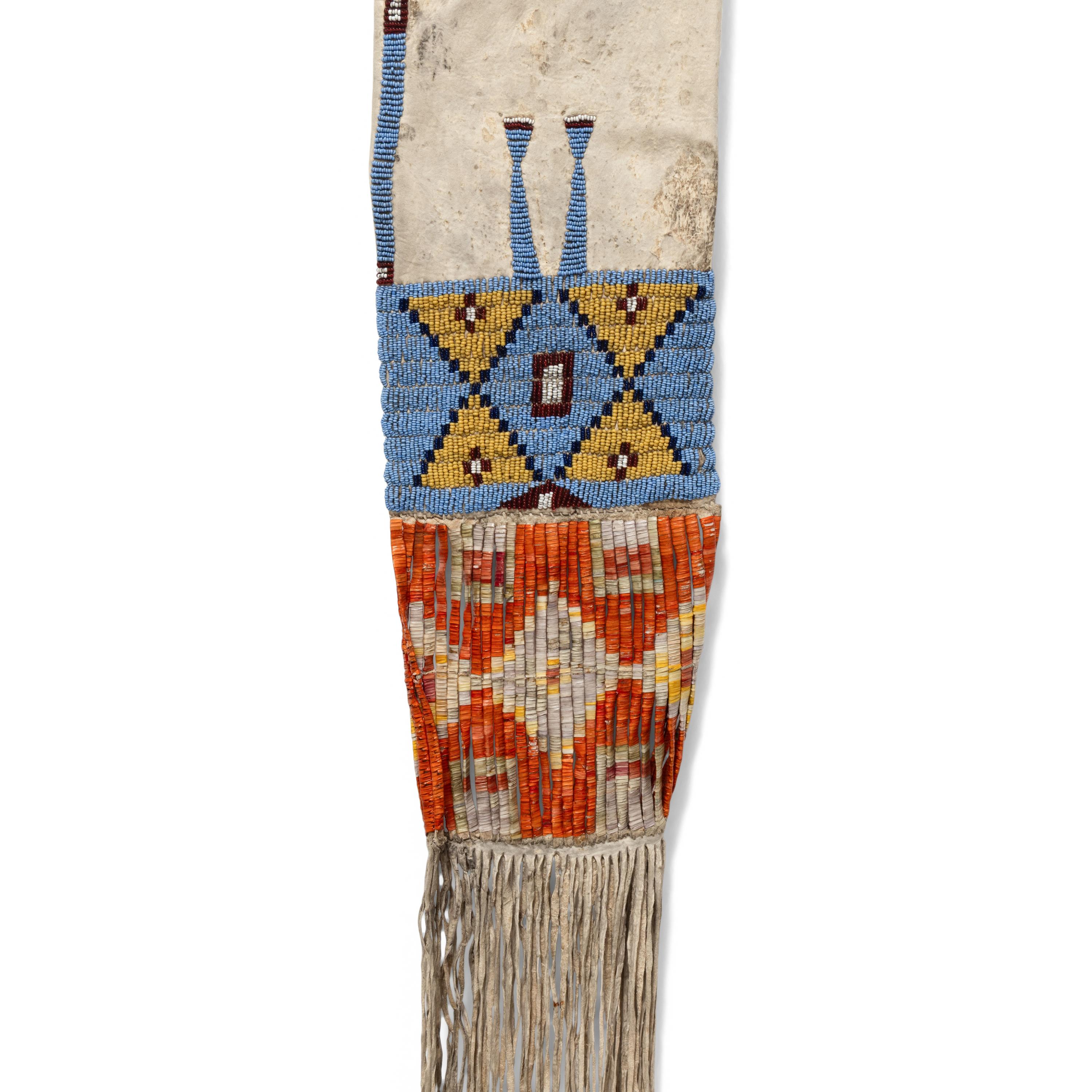 Sioux Beaded Hide Tobacco Bag