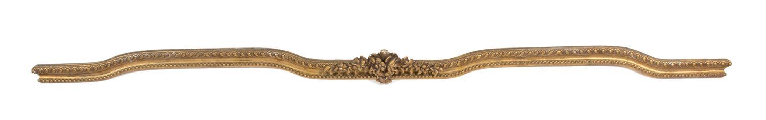 A Louis XVI Style Carved Giltwood Valance Length 114 inches. — 20TH CENTURY
