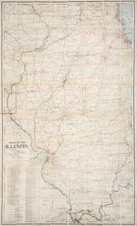 (ILLINOIS) CRAM, GEORGE. Railroad Map of Chicago.