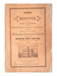 [AFRICAN AMERICANA - RELIGION]. A group of 8 items related to the American Methodist Episcopal Church (A.M.E.), incl. photograph and "Minutes" from conferences held in Pennsylvania and West Texas.