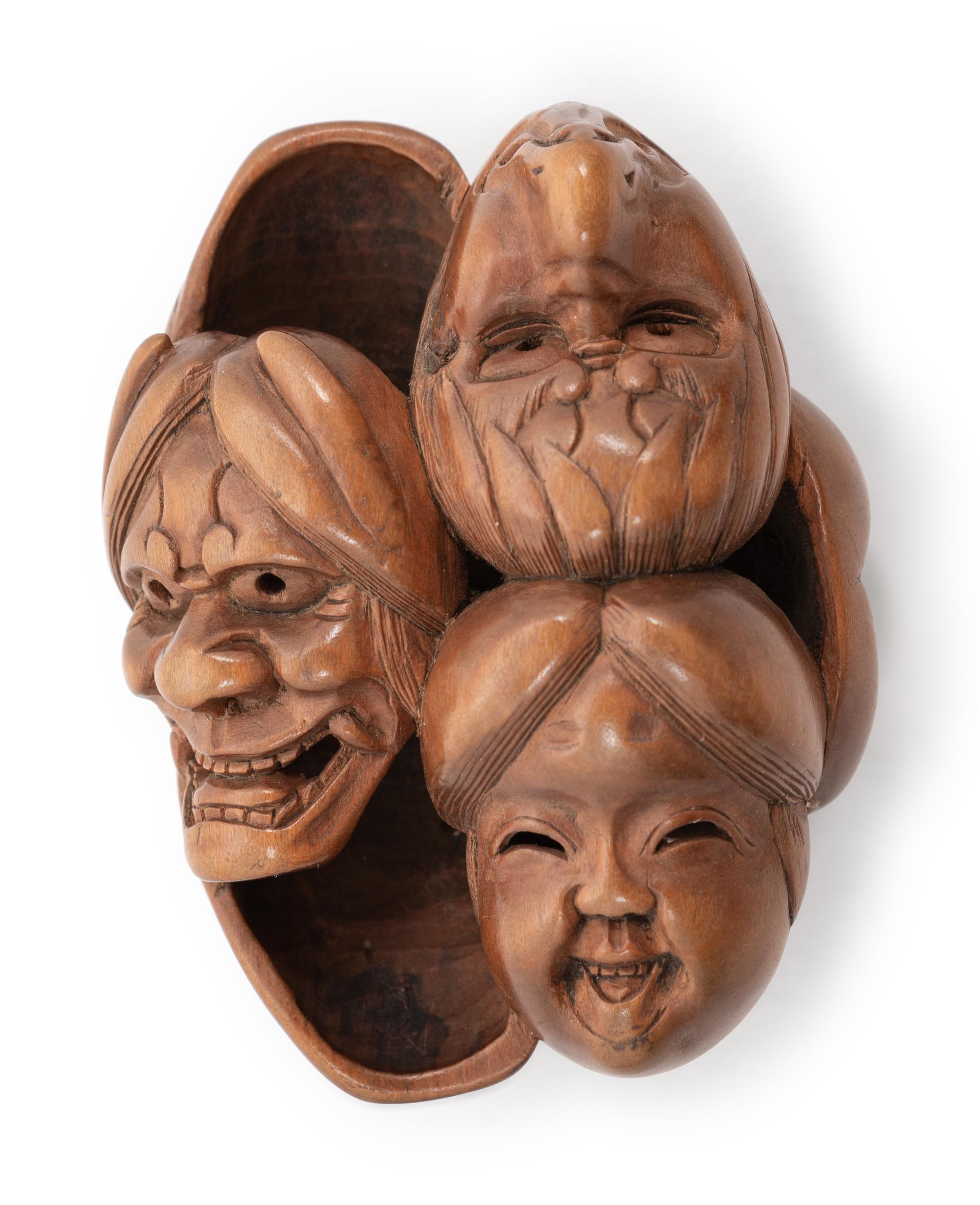 Four Boxwood Netsuke