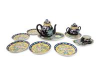 11 Japanese Enameled Porcelain Tea Wares