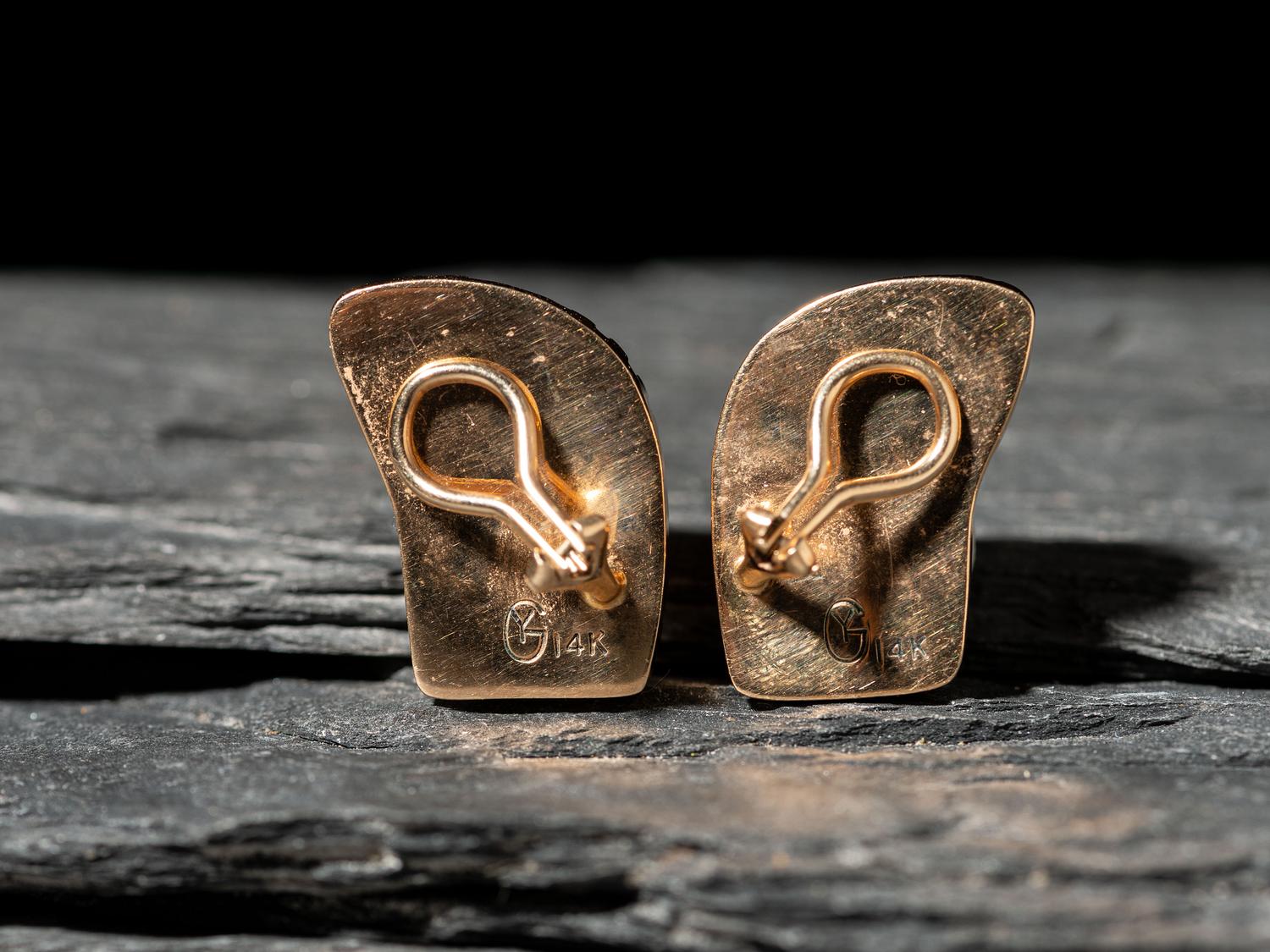 14K Gold and Coral Clip Earrings