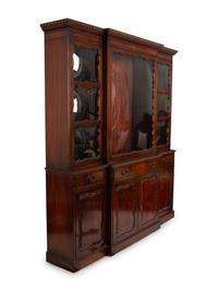 A George III Style Mahogany Breakfront Cabinet