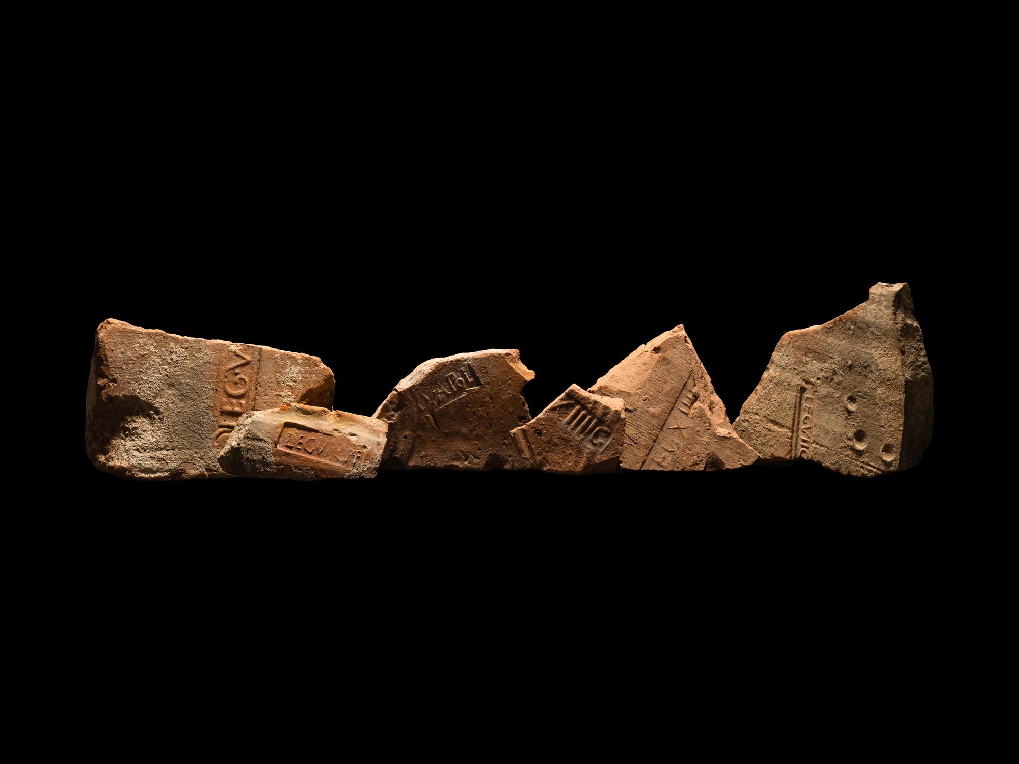 Six Roman Terracotta Legion Tiles