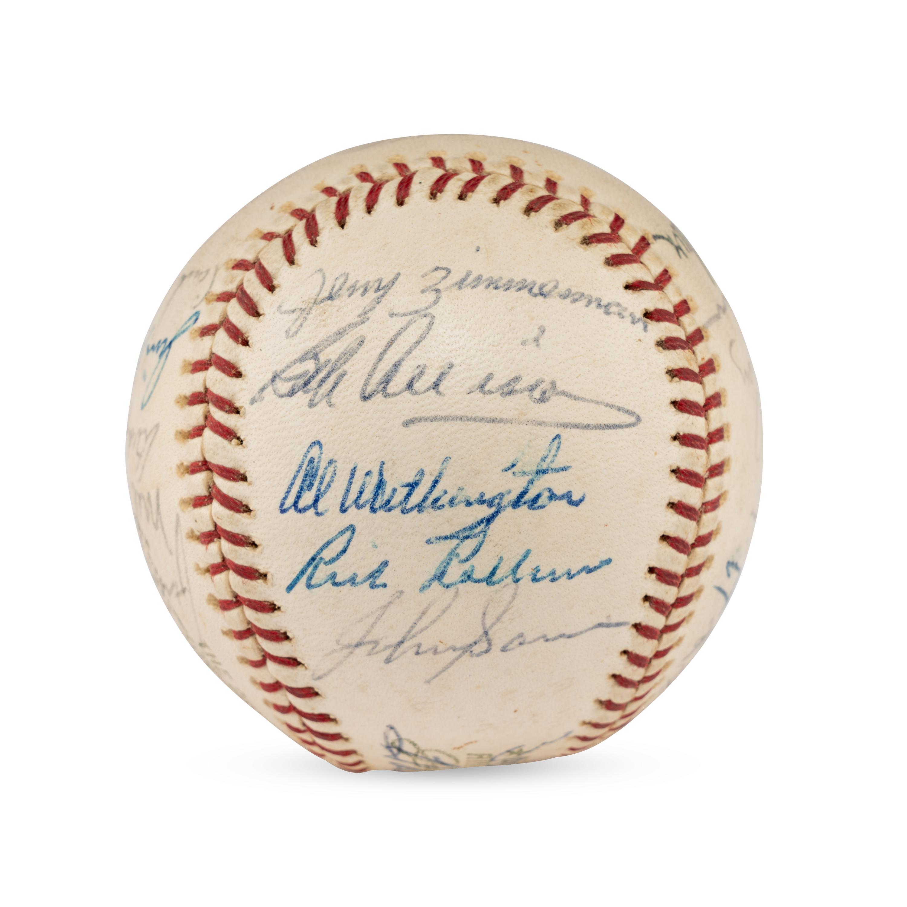 A 1965 Minnesota Twins Team Signed Autograph Baseball Including Harmon Killebrew (JSA Letter of Authenticity),