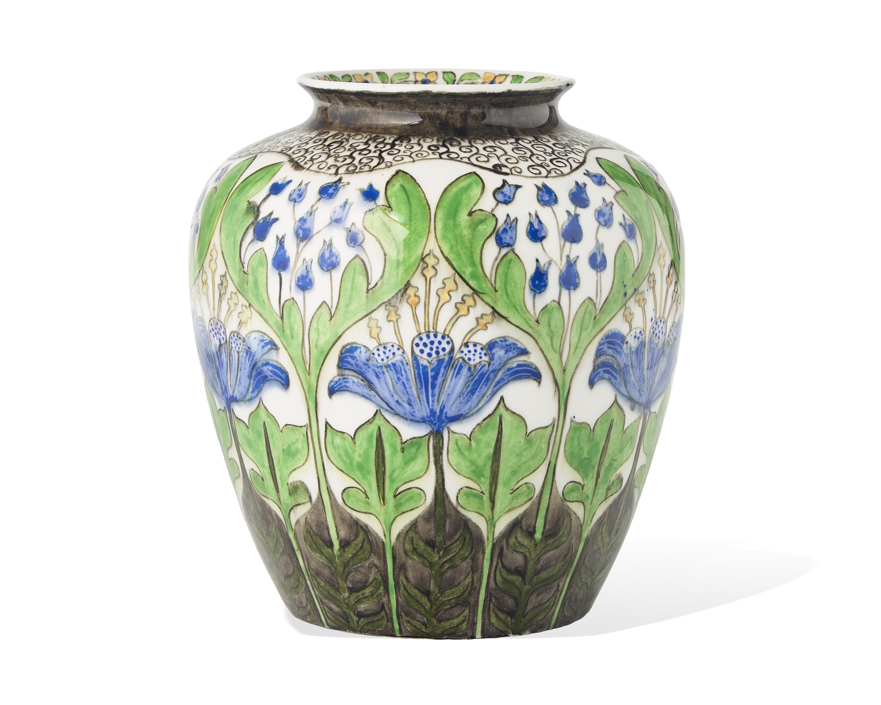 A Wedgwood Painted Porcelain Vase