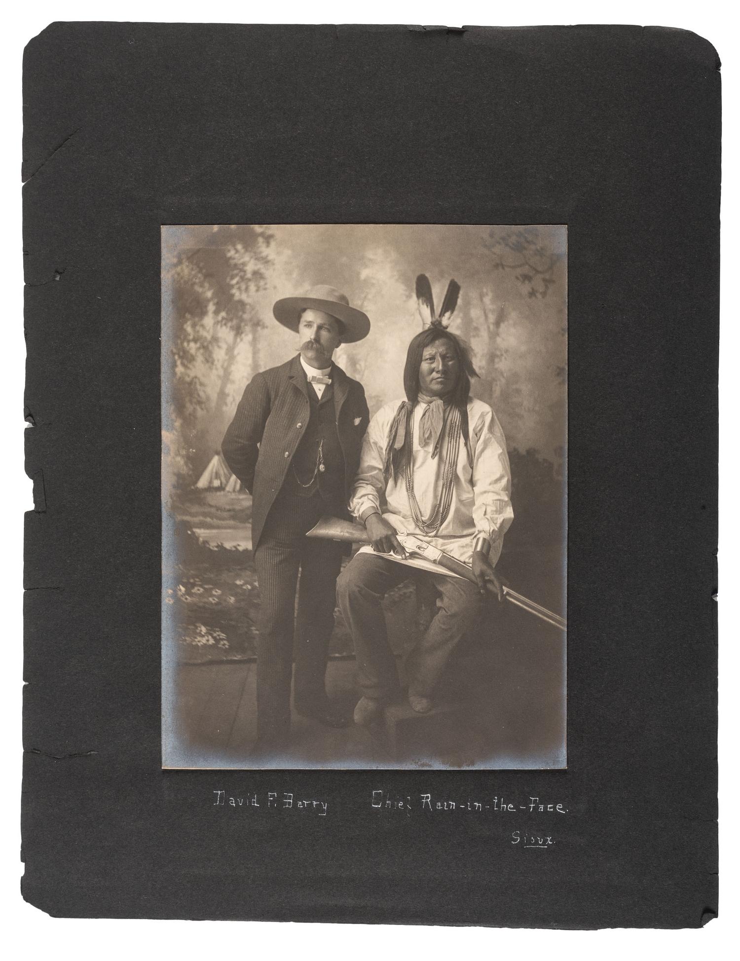[NATIVE AMERICANS]. BARRY, David F. (1854-1934), photographer. A collection of 51 photographs of Native American subjects, George Armstrong Custer, and personalities and places associated with the Battle of Little Bighorn.