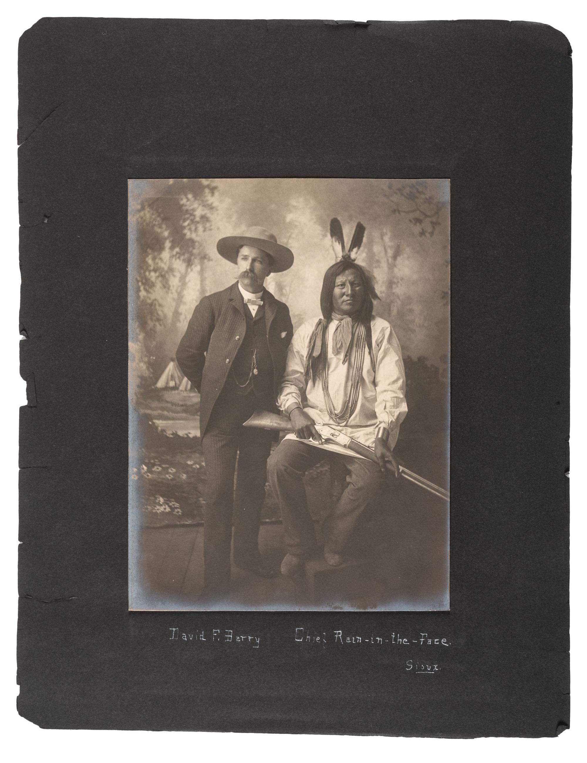 [NATIVE AMERICANS]. BARRY, David F. (1854-1934), photographer. A collection of 51 photographs of Native American subjects, George Armstrong Custer, and personalities and places associated with the Battle of Little Bighorn.