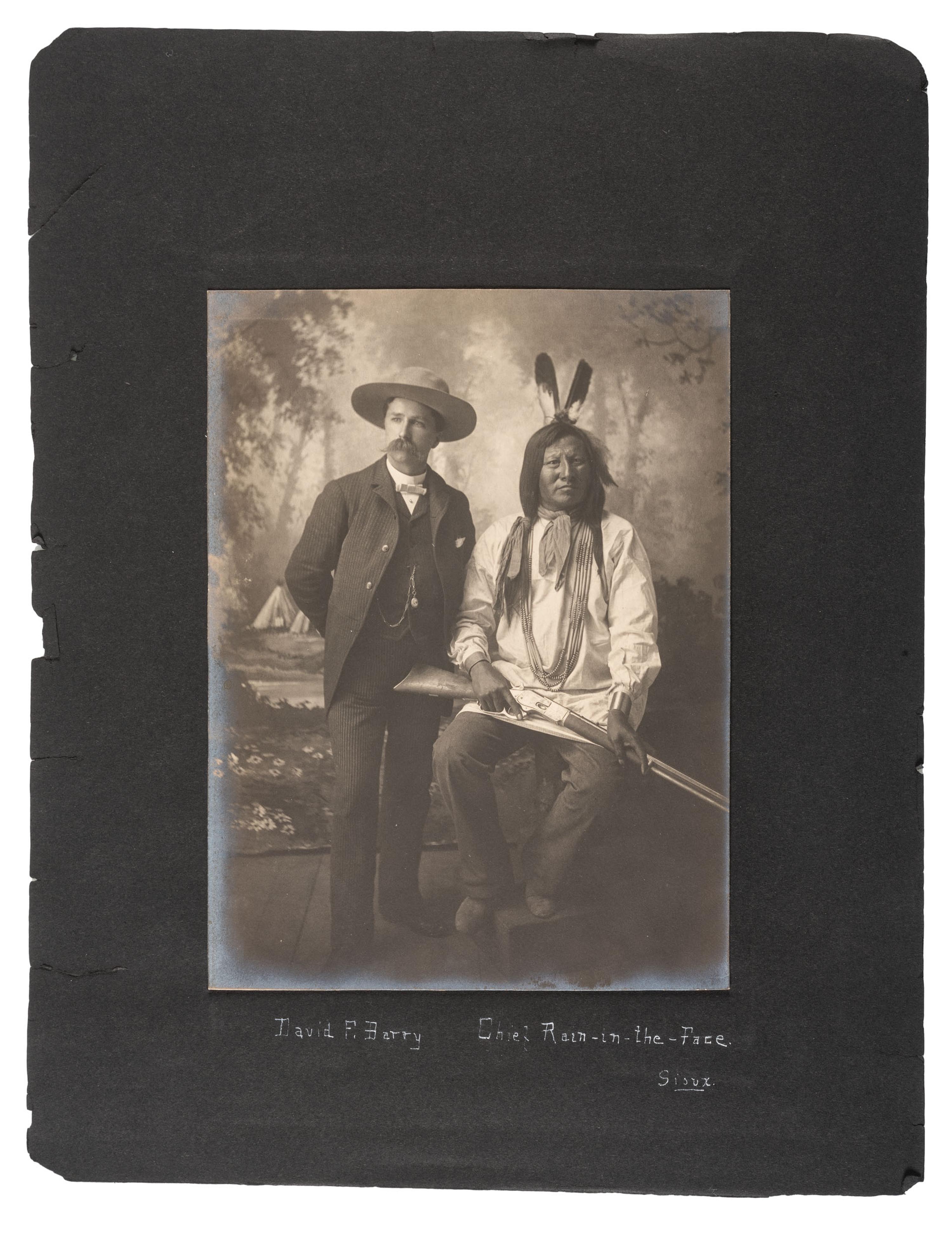 [NATIVE AMERICANS]. BARRY, David F. (1854-1934), photographer. A collection of 51 photographs of Native American subjects, George Armstrong Custer, and personalities and places associated with the Battle of Little Bighorn.
