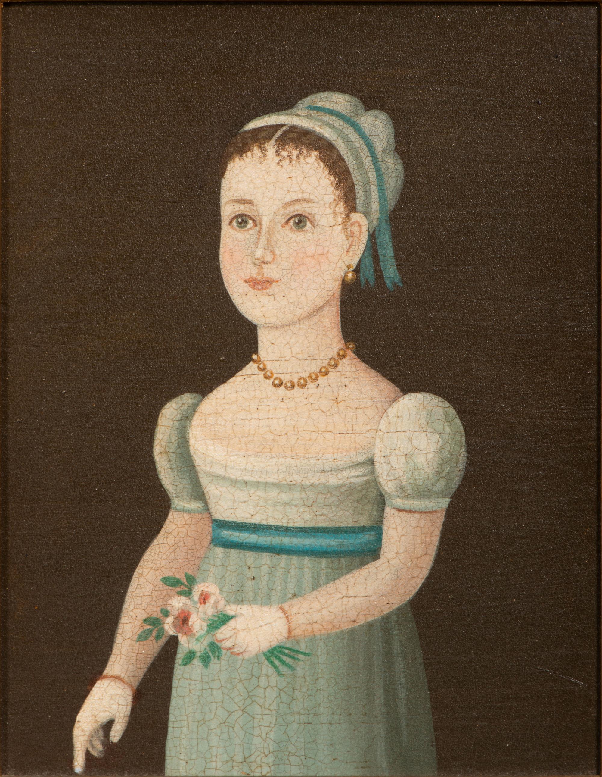 Two Works: Portrait of a Gentleman and Young Girl with Flowers