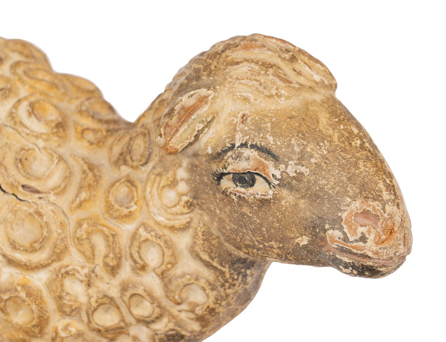 A Carved and Painted Model of the Paschal Lamb