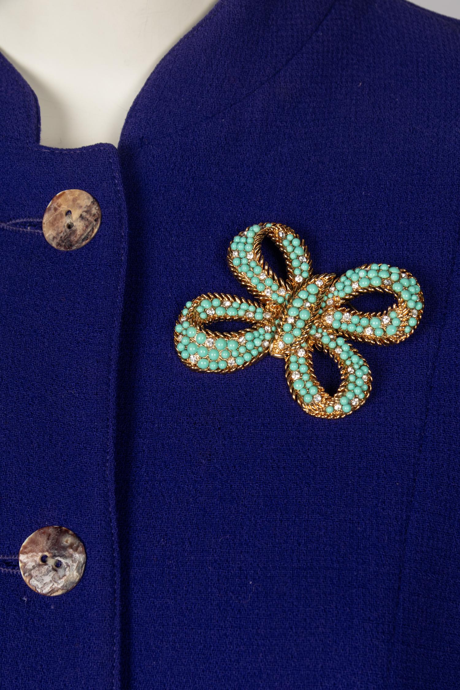 Tom and Linda Platt Two Piece Suit and Brooch