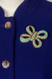 Tom and Linda Platt Two Piece Suit and Brooch