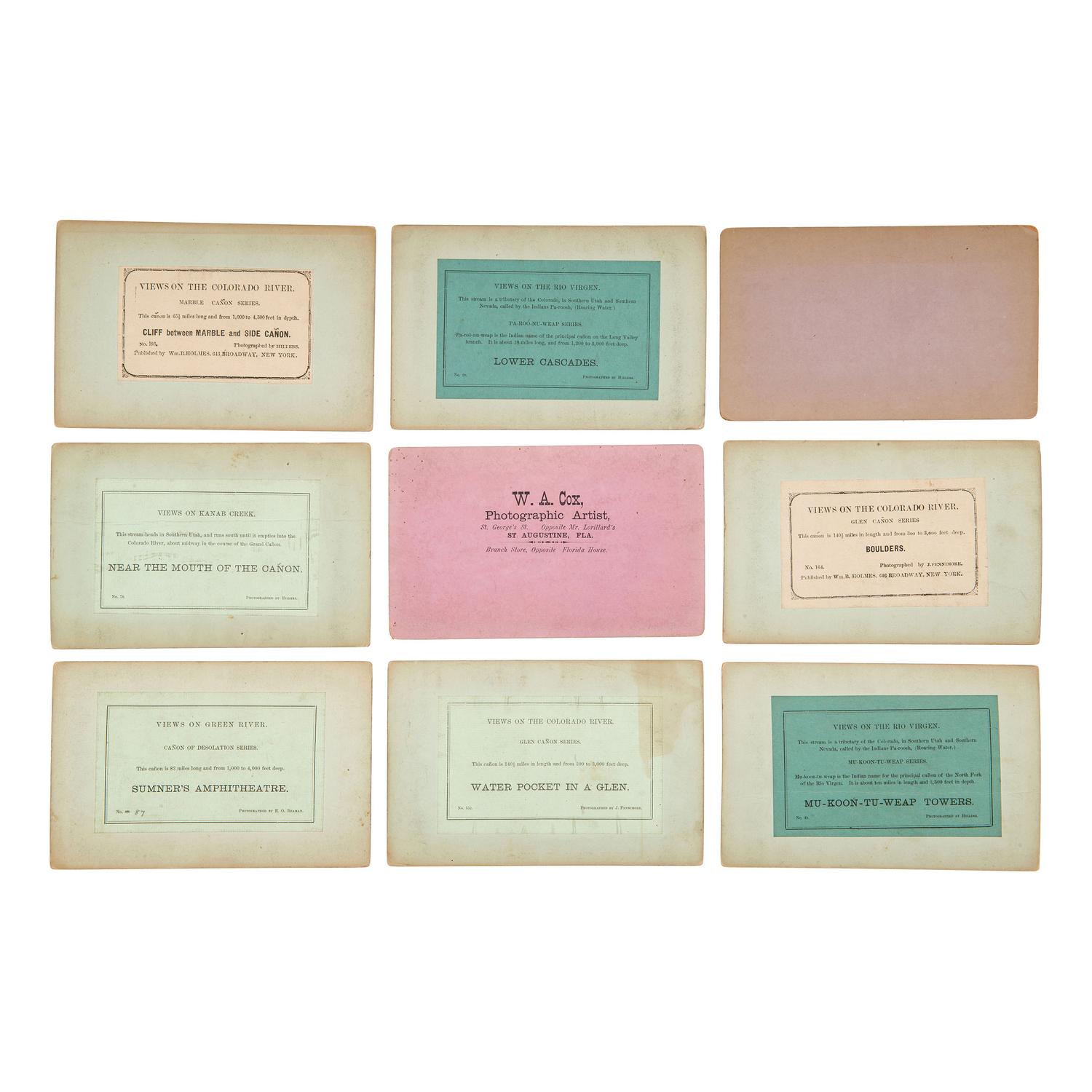 [EARLY PHOTOGRAPHY] -- [CRONAU, Rudolf]. A group of 34 assorted stereoviews featuring landscapes and manmade structures around the world, with a concentration on the American west, collected by artist Rudolf Cronau.