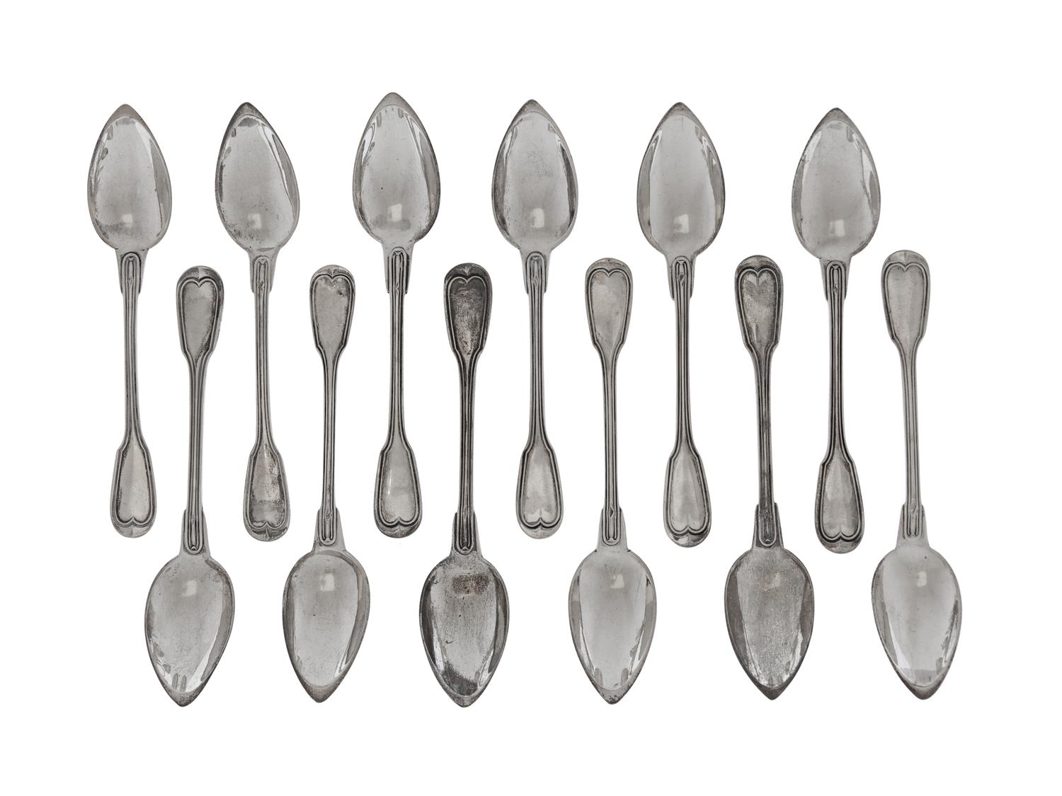 A Set of Twelve Silver Spoons