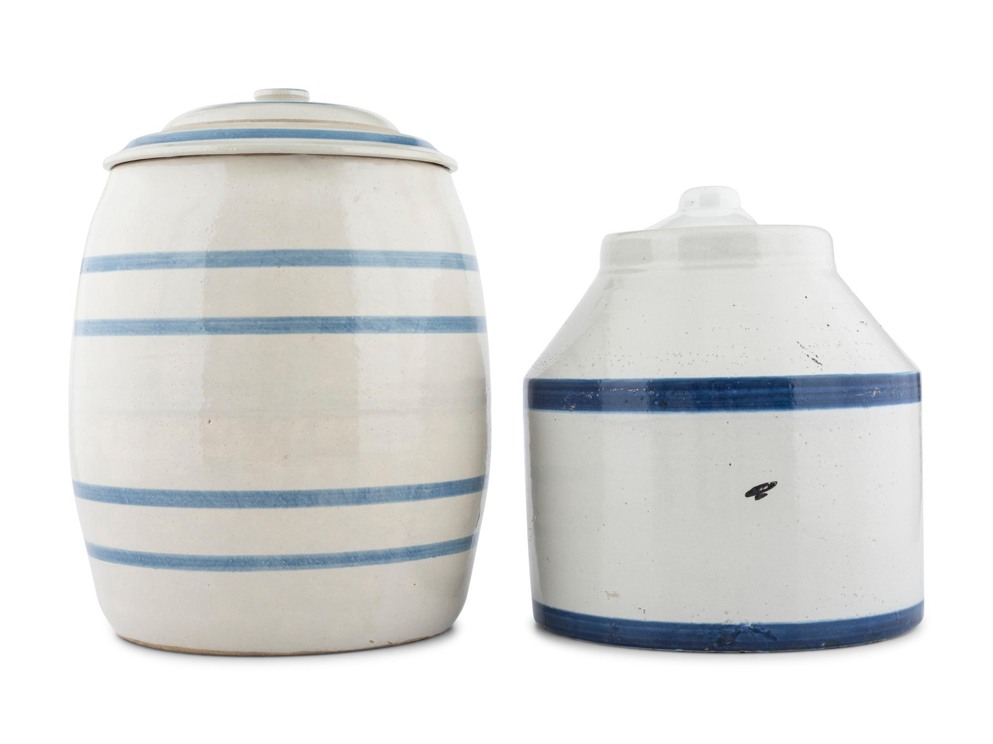 Two Stoneware Water Coolers
