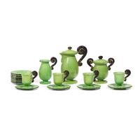 A Vallauris Ceramic Part Tea Service