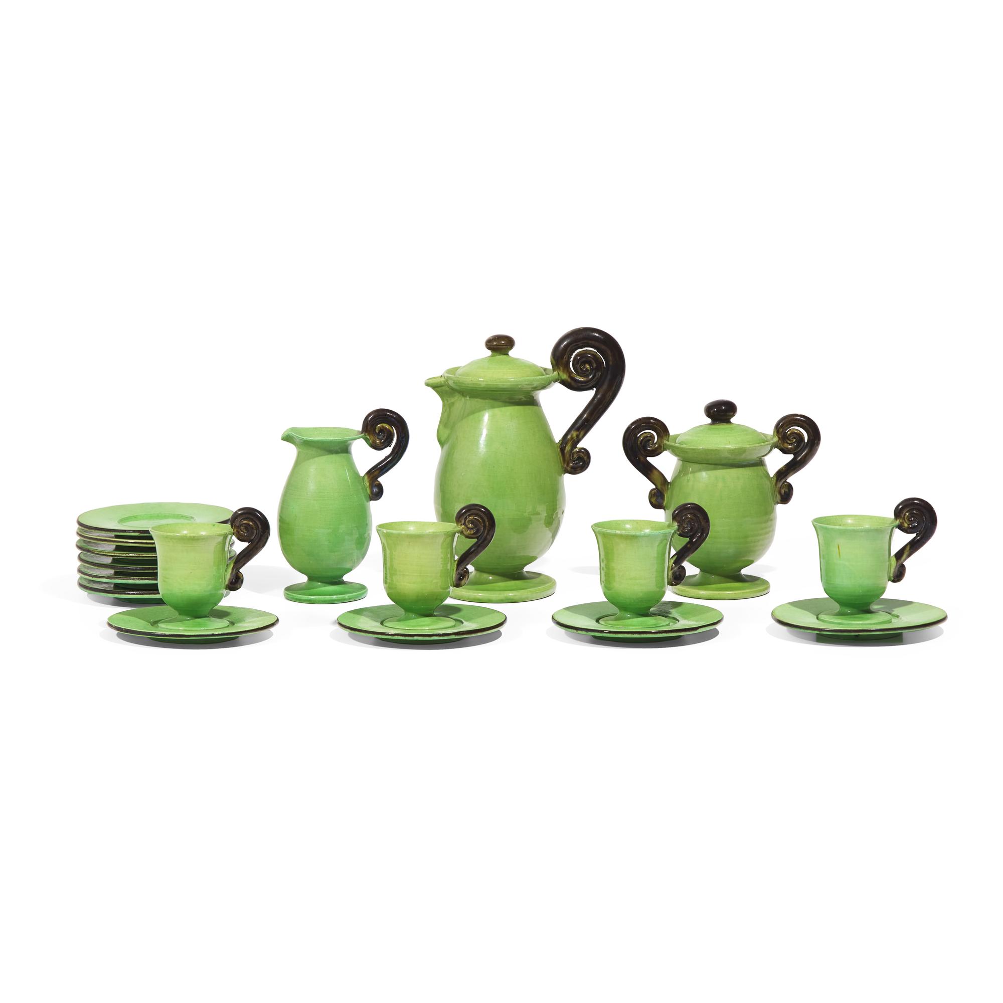 A Vallauris Ceramic Part Tea Service