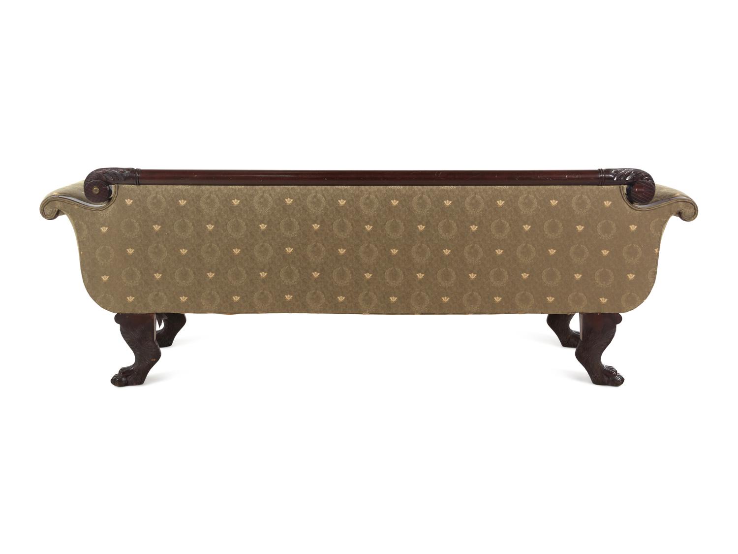 A Classical Carved Mahogany Sofa
