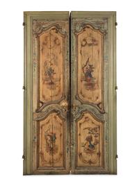 A Pair of Italian Rococo Painted Doors from the Embassy of Italy, Washington, D.C.