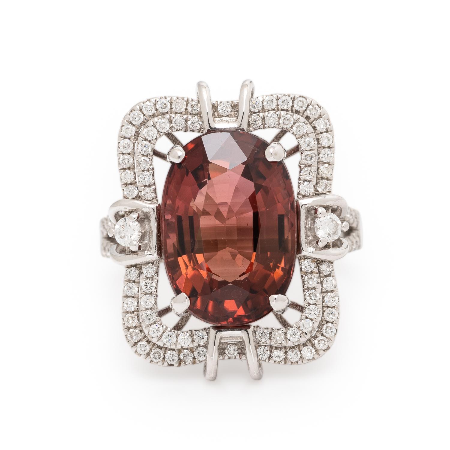 Yanni B., Tourmaline, Diamond, and White Gold Ring