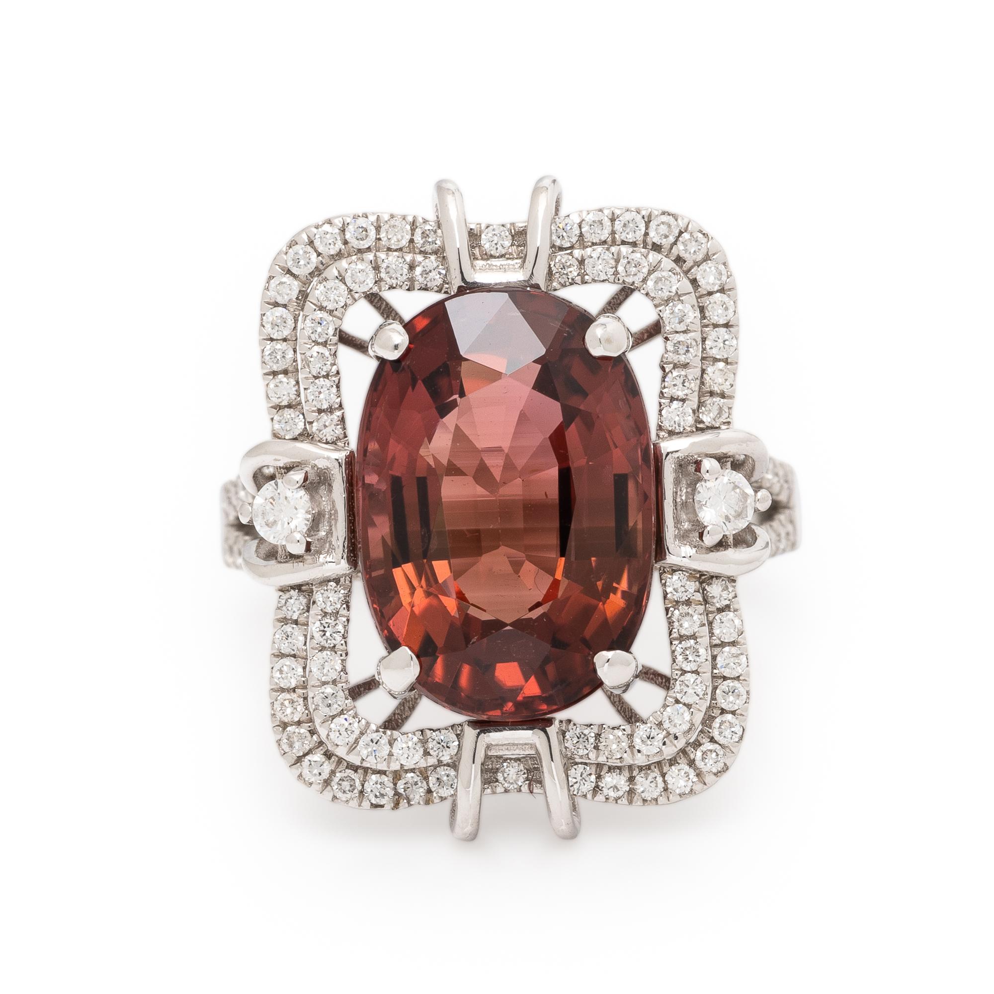 Yanni B., Tourmaline, Diamond, and White Gold Ring
